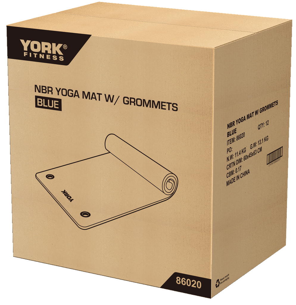 York NBR Yoga Mat with Hanging Grommets