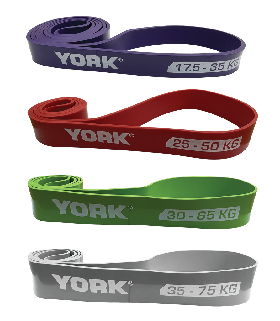 80509 York Resistance Bands Power Set - 4 Bands 17.5-75Kg